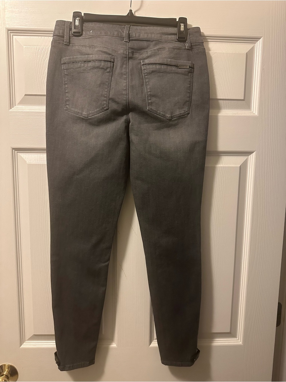 Women's White House Black Market Gray Stretch Skinny Jeans - Size 10
